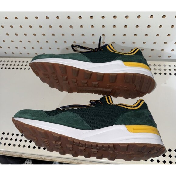 Polo Ralph Lauren Trackster 200II Mens Athletic Shoes Size 10 Green Yellow Blue - Picture 6 of 8